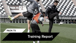 Η προπόνηση του ΠΑΟΚ με δίτερμα και το γυριστό του Ζίβκοβιτς