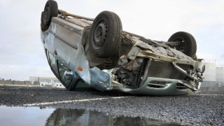Ανατροπή αυτοκινήτου στην Κατσιμίδη, ένας τραυματίας