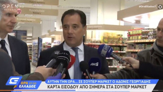 Γεωργιάδης από... σούπερ μάρκετ: «Νέα τροφοδοσία αντισηπτικών από την Πέμπτη»