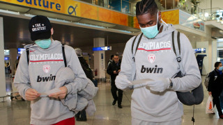 Με μάσκες για τον κορωνοϊό ο Ολυμπιακός