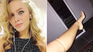 Φόρεσε προφυλακτικό στο πόδι της και αφιέρωσε τη φωτογραφία σε όλους τους άντρες