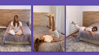 H Ελένη Πετρουλάκη μας γυμνάζει στο κρεβάτι