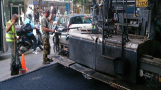 Θεσσαλονίκη: Εργασίες ασφαλτόστρωσης σε τμήμα της Λεωφόρου Στρατού