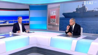 Ο Βορίδης κάνει νόημα σε παρουσιαστές του ΣΚΑΪ να σωπάσουν