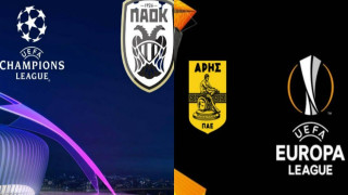 Με Μπενφίκα ο ΠΑΟΚ, με Κολός ο Αρης στην Ευρώπη