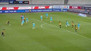 Η ισοφάριση της ΑΕΚ με εκπληκτικό γκολ του Σιμόες (vid)