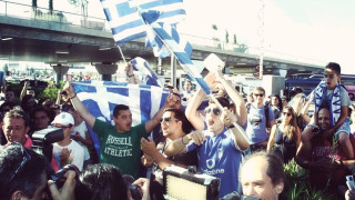 Η υποδοχή της Εθνικής (pics)