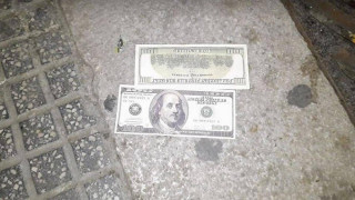 Σκόρπισαν «χαρτονομίσματα» των 100 δολαρίων στο κέντρο των Σερρών