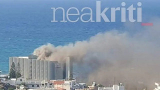 Μεγάλη φωτιά σε ξενοδοχείο στην Κρήτη