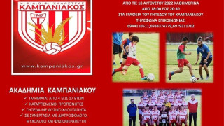 Οι εγγραφές στην ακαδημία του Καμπανιακού