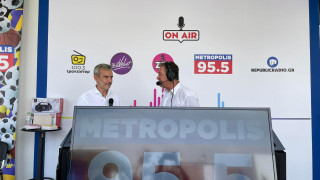 O Κωνσταντίνος Ζέρβας στο περίπτερο του Metropolis 95,5
