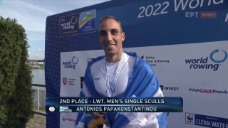 Ασημένιος ο Παπακωνσταντίνου στο παγκόσμιο πρωτάθλημα κωπηλασίας (vids)