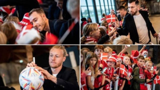 Παγκόσμιο Κύπελλο: Μαθητές ξεπροβόδισαν τους παίκτες της Δανίας πριν φύγουν για Κατάρ