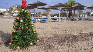 Χαλκιδική: Στόλισαν χριστουγεννιάτικο δέντρο σε παραλία!
