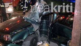 Κρήτη: Σοκαριστικές εικόνες από το τροχαίο στα Χανιά - Ποια η κατάσταση των δύο τραυματιών