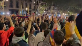 Μπαρτσελόνα: Οι οπαδοί της πανηγύρισαν τον τίτλο φωνάζοντας το όνομα του Μέσι