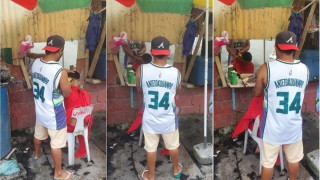 Ο Γιάννης Αντετοκούνμπο… κουρέας στη Μανίλα