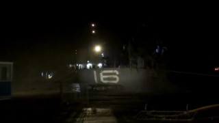 Θεσσαλονίκη: Ρήγμα στο ιστορικό αντιτορπιλικό «Βέλος» εξαιτίας της θαλασσοταραχής στον Θερμαϊκό