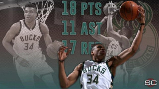 Μαγική εμφάνιση και «triple double» από τον Αντετοκούνμπο! (video)