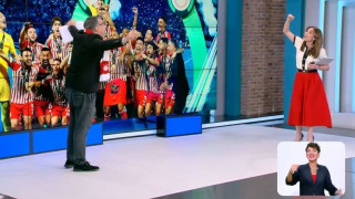 Alpha: Η Τατιάνα Στεφανίδου το έριξε στον... χορό για το ευρωπαϊκό τρόπαιο του Ολυμπιακού