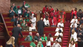 Γάλλοι βουλευτές πήγαν στο κοινοβούλιο ντυμένοι στα χρώματα της Παλαιστίνης
