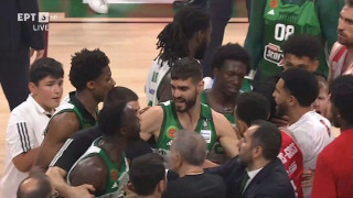Παναθηναϊκός AKTOR-Ολυμπιακός: Χαμός μεταξύ των παικτών στο φινάλε
