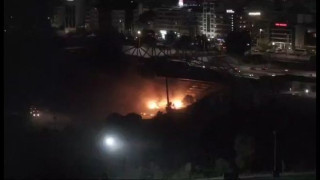 Φωτιά στις εγκαταστάσεις του beach volley στο Φάληρο