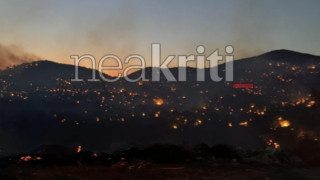 Κρήτη: Σε εξέλιξη η πυρκαγιά στο Ρέθυμνο - Ενίσχυση και από Αθήνα