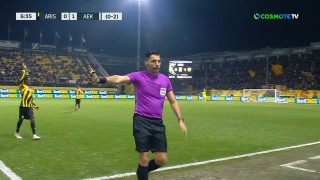 Το ακυρωθέν γκολ της ΑΕΚ κόντρα στον Άρη για χέρι (vid)