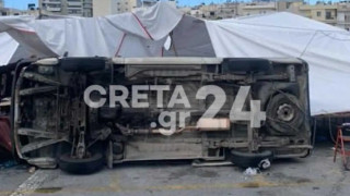 Ηράκλειο: Ανεμοστρόβιλος σάρωσε τα πάντα σε λαϊκή αγορά (pics)