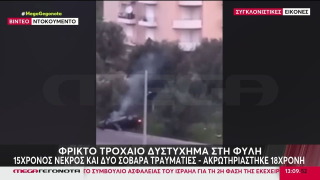 Φυλή: Καρέ-καρέ τα πρώτα δευτερόλεπτα μετά το δυστύχημα