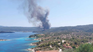 Χαλκιδική: Φωτιά σε δασική έκταση στη Βουρβουρού-Εστάλη μήνυμα από το 112