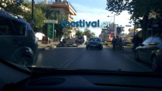 ΕΚΤΑΚΤΟ - Θεσσαλονίκη: Τούμπαρε αυτοκίνητο στη Σταυρούπολη
