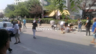 Θεσσαλονίκη: Μηχανή παρέσυρε και τραυμάτισε πεζούς στον Βαρδάρη