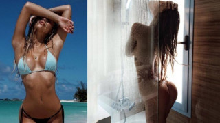 Γυμνή κάτω                από το ντους η Alexis Ren