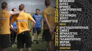 Με 21 παίκτες η       αποστολή της ΑΕΚ       για τον τελικό (pic)
